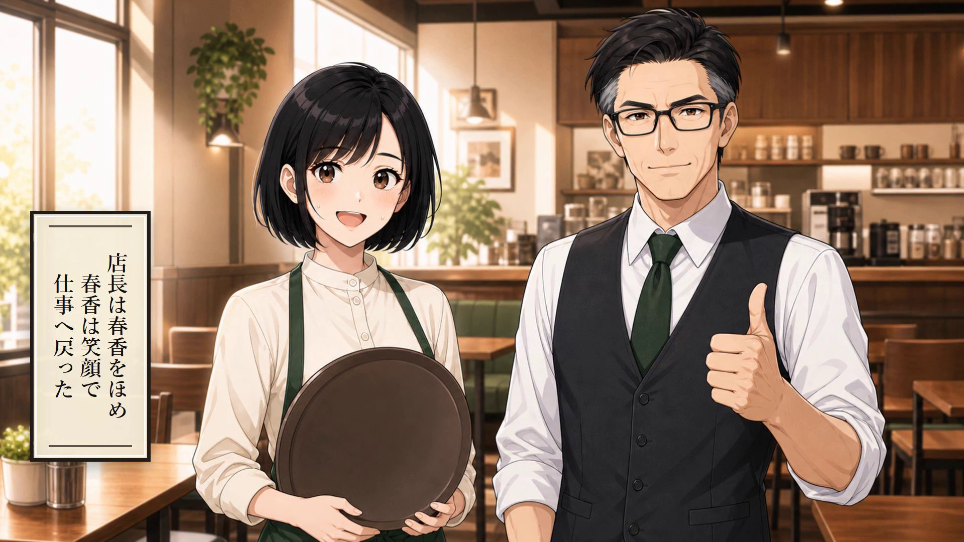 ぬれぎぬが晴れた新人店員が笑顔で仕事へ戻る漫画動画の結末